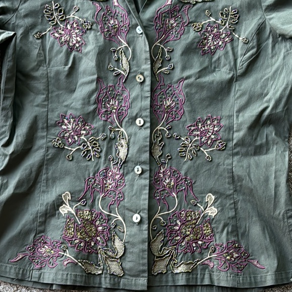 Nara Naracamicie Military Green Embellished - Picture 4 of 10